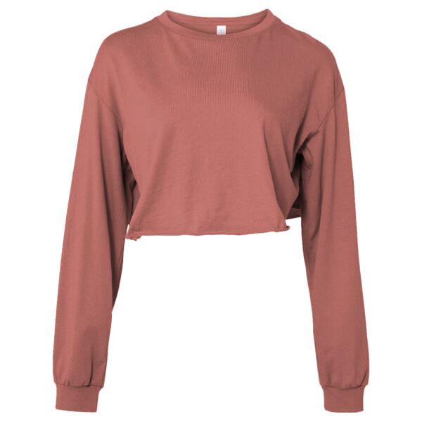 Ladies' Cropped Long-Sleeve T-Shirt Thumbnail