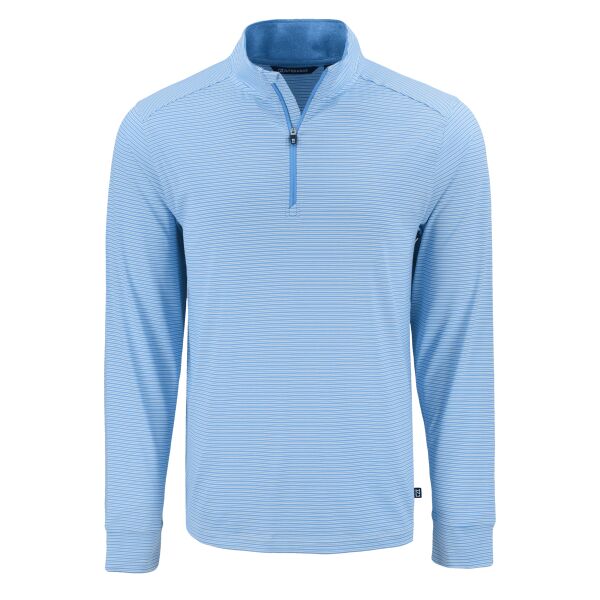 Cutter & Buck Forge Recycled Double Stripe Four-Way Stretch Mens Quarter Zip Pullover Thumbnail