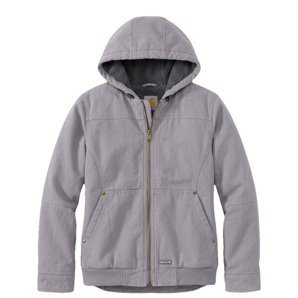 Women's Sherpa-Lined Twill Hooded Jacket Thumbnail
