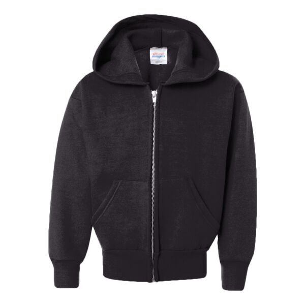 EcoSmart® Youth Full-Zip Hooded Sweatshirt Thumbnail