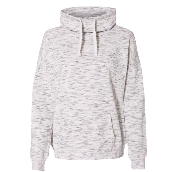 Women’s Mélange Fleece Cowl Neck Sweatshirt Thumbnail