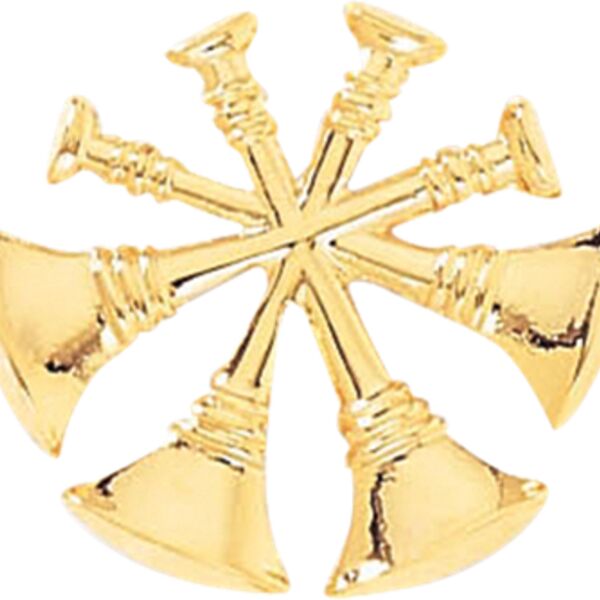 Blackinton Deputy Chief 4 Bugles Tie Tac Plunger Back w chain Thumbnail