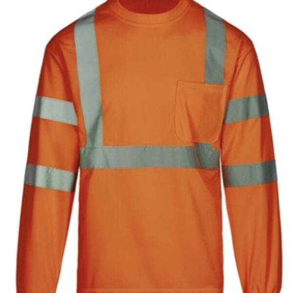 Class 3 Safety Orange Long Sleeve T-shirt Thumbnail