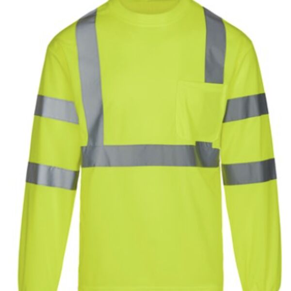 Class 3 Safety Green Long Sleeve T-shirt Thumbnail