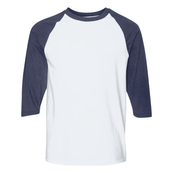 Heavy Cotton™ Raglan Three-Quarter Sleeve T-Shirt Thumbnail