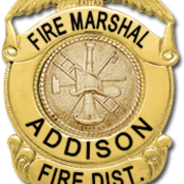 Addison FD Fire Marshal Badge Thumbnail
