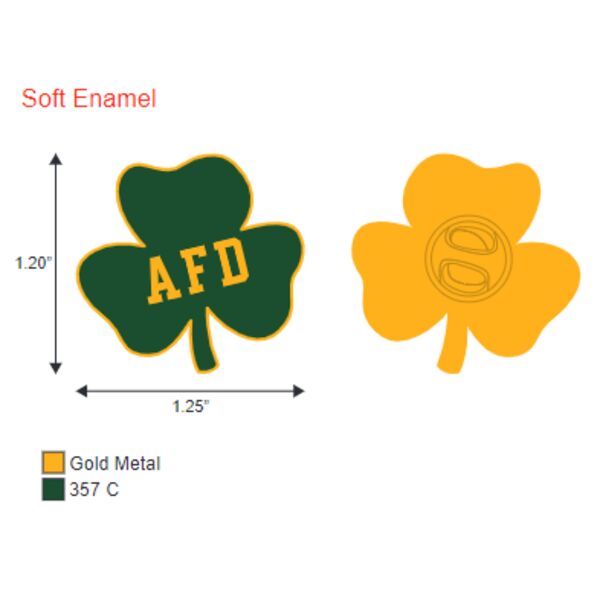 AFD Shamrock Pin  Thumbnail