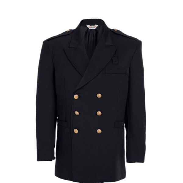 Double Breasted Dress Coat Black Thumbnail