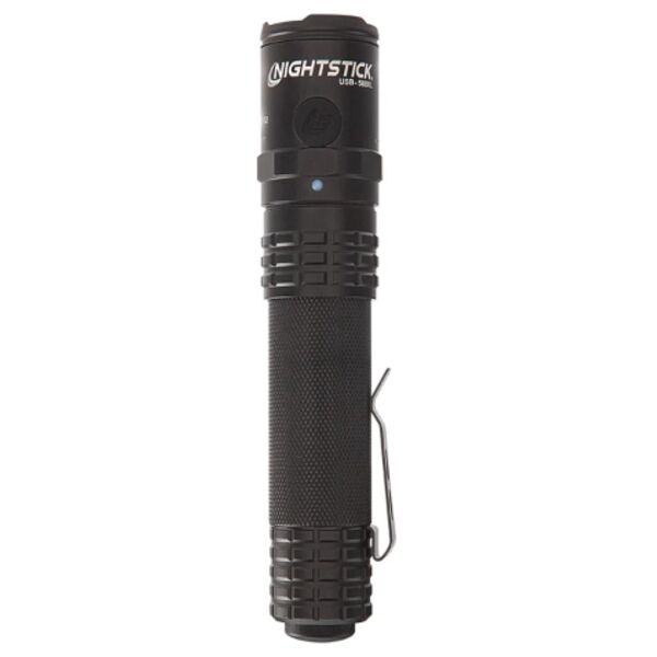 USB DUAL-LIGHT TACTICAL FLASHLIGHT - BLACK Thumbnail