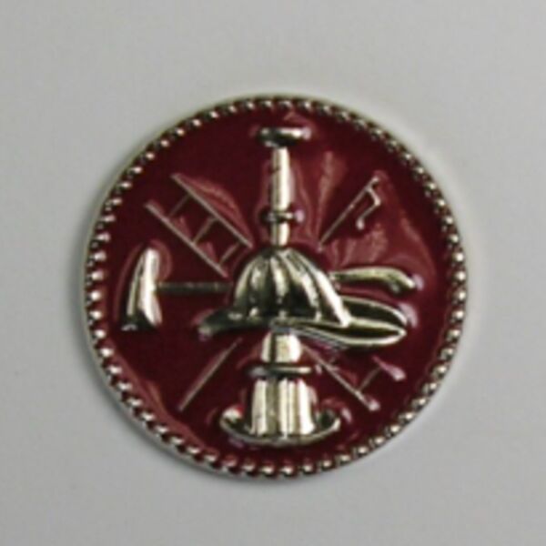  FD Collar Brass: Red Disc, Silver Rank Firefighter Scramble Thumbnail