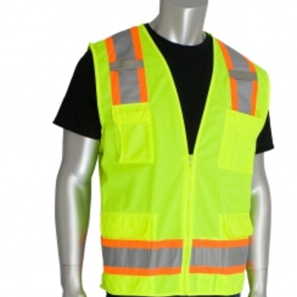 Type R Class 2 Two-Tone Surveyor Safety Vest w/ Six Pockets Thumbnail