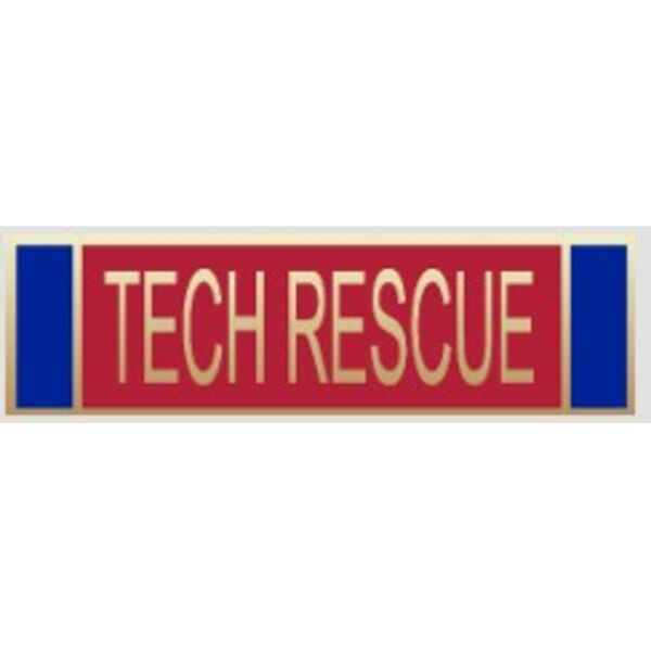 TECH RESCUE Award Pin- GOL-TONE X Enamel 1 3/8x3/8 Thumbnail