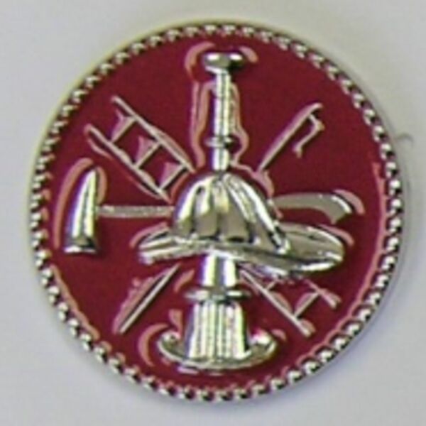 FD Collar Brass: Red Disc, Silver Scramble Thumbnail