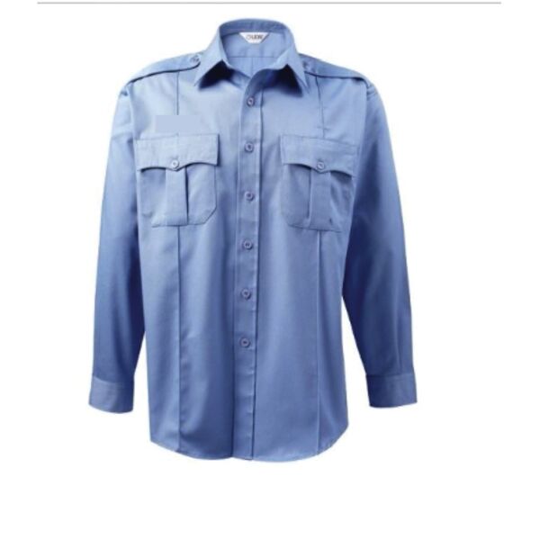 Bravo, 5.25 oz/yd2 Twill Weave, Long Sleeve Meidum Blue  Thumbnail