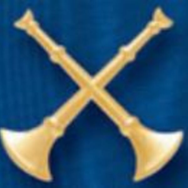 Copy of 2 Crossed Bugle Cutout Gold  Thumbnail