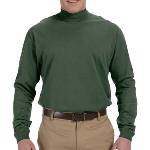 Adult Sueded Cotton Jersey Mock Turtleneck Thumbnail